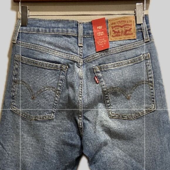 Levi's NWT Wedgie Skinny High Rise Raw Hem Denim Jeans 28 - Picture 4 of 12